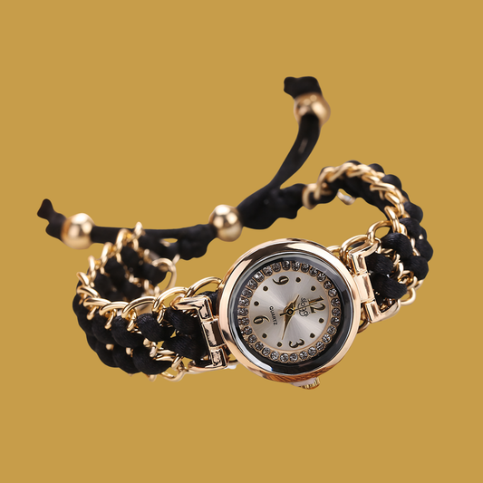 Girls Luxury Stylish Girls Analog Handmade Bracelet Rope Watch